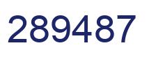 Number 289487 blue image