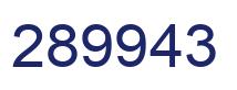 Number 289943 blue image