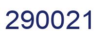 Number 290021 blue image