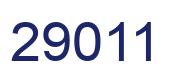Number 29011 blue image