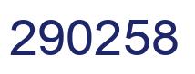 Number 290258 blue image