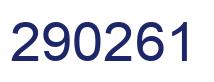 Number 290261 blue image