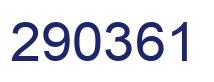 Number 290361 blue image