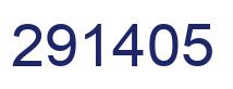 Number 291405 blue image