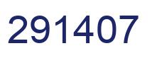 Number 291407 blue image