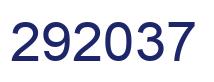 Number 292037 blue image