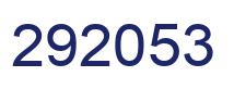 Number 292053 blue image