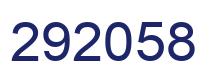 Number 292058 blue image