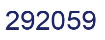 Number 292059 blue image
