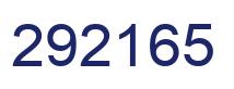 Number 292165 blue image
