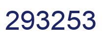 Number 293253 blue image