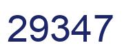 Number 29347 blue image
