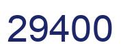 Number 29400 blue image