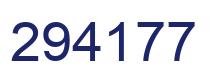 Number 294177 blue image