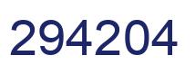Number 294204 blue image