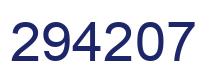 Number 294207 blue image