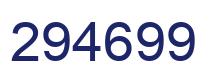 Number 294699 blue image