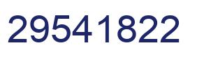 Number 29541822 blue image