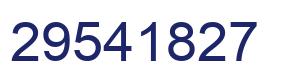 Number 29541827 blue image