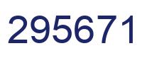 Number 295671 blue image