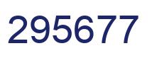 Number 295677 blue image