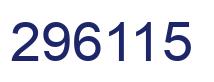 Number 296115 blue image