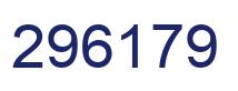 Number 296179 blue image