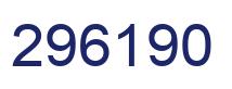 Number 296190 blue image