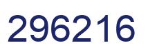 Número 296216 imagen azul