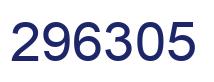Number 296305 blue image