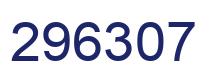 Number 296307 blue image