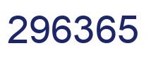 Number 296365 blue image