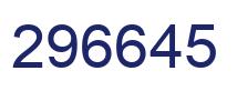 Number 296645 blue image