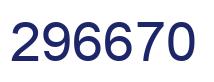 Number 296670 blue image