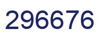 Number 296676 blue image