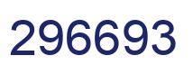 Number 296693 blue image