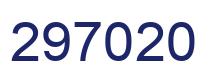 Number 297020 blue image
