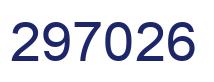 Number 297026 blue image