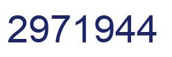 Number 2971944 blue image