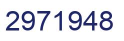 Number 2971948 blue image