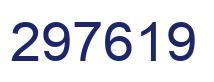 Number 297619 blue image