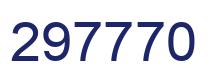 Number 297770 blue image