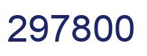 Number 297800 blue image