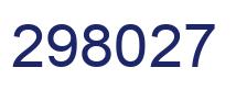 Number 298027 blue image