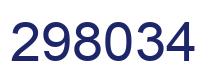 Number 298034 blue image