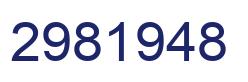 Number 2981948 blue image