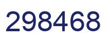Number 298468 blue image