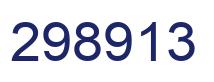 Number 298913 blue image