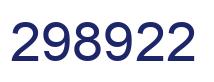 Number 298922 blue image