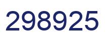Number 298925 blue image